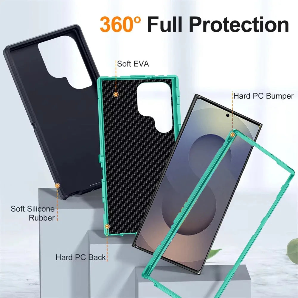 Otter Case Box Defender Armor Case Samsung Galaxy for S25 S24 S23 S22 S21 S20 FE Ultra Plus Military Shockproof Protect Cover