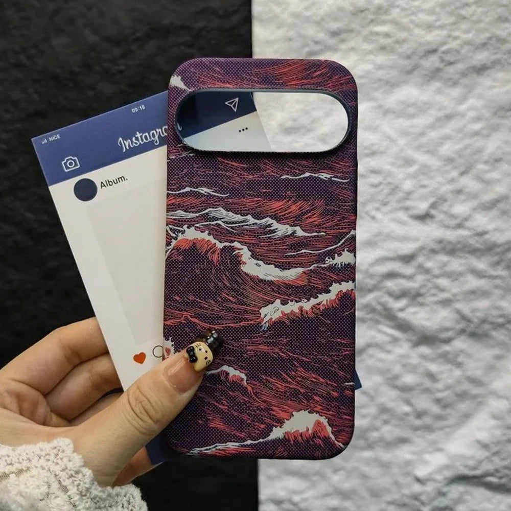 Premium Kevlar Ocean Wave Texture Magnetic Case For Google Pixel 11 Pro XL 10A 9A 8 7 Pro For Magsafe Charge Plastic Hard Cover