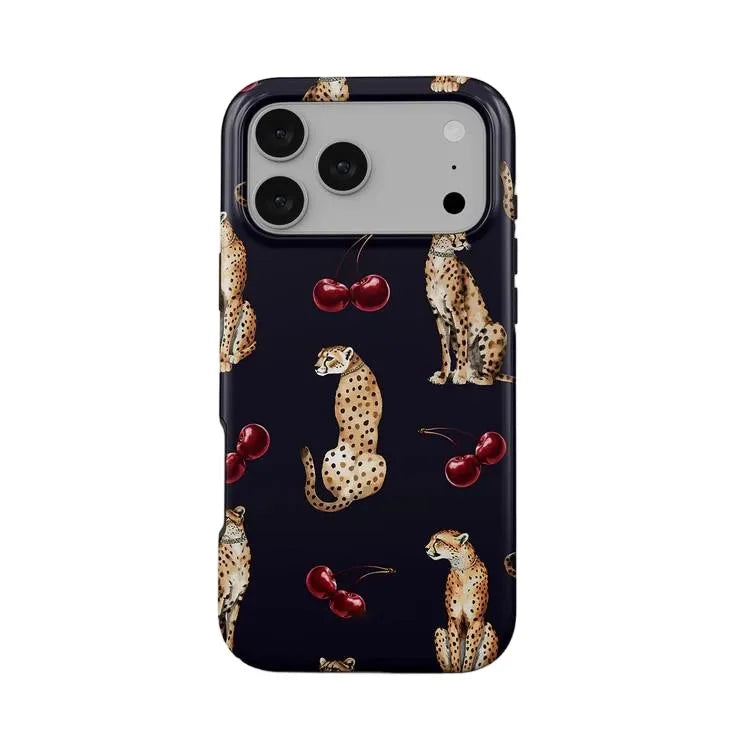 Luxury Clmj Velvet Night Cougar Phone Case for iPhone 17 17e 16e 16 15 14 13 12 11 X XS XR XSMAX Air Pro Max Plus Double-layer