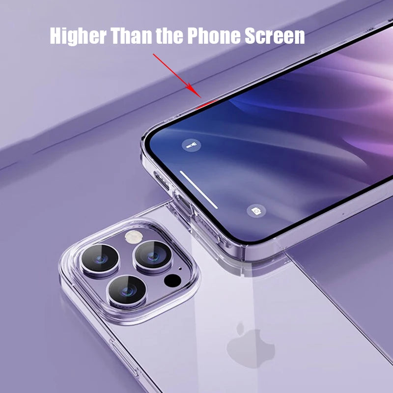 Transparent Phone Case For iPhone 12 13 14 15 16 17 Pro Max Soft TPU Silicone For iPhone XS Max XR 8 7Plus Back Cover Clear Case