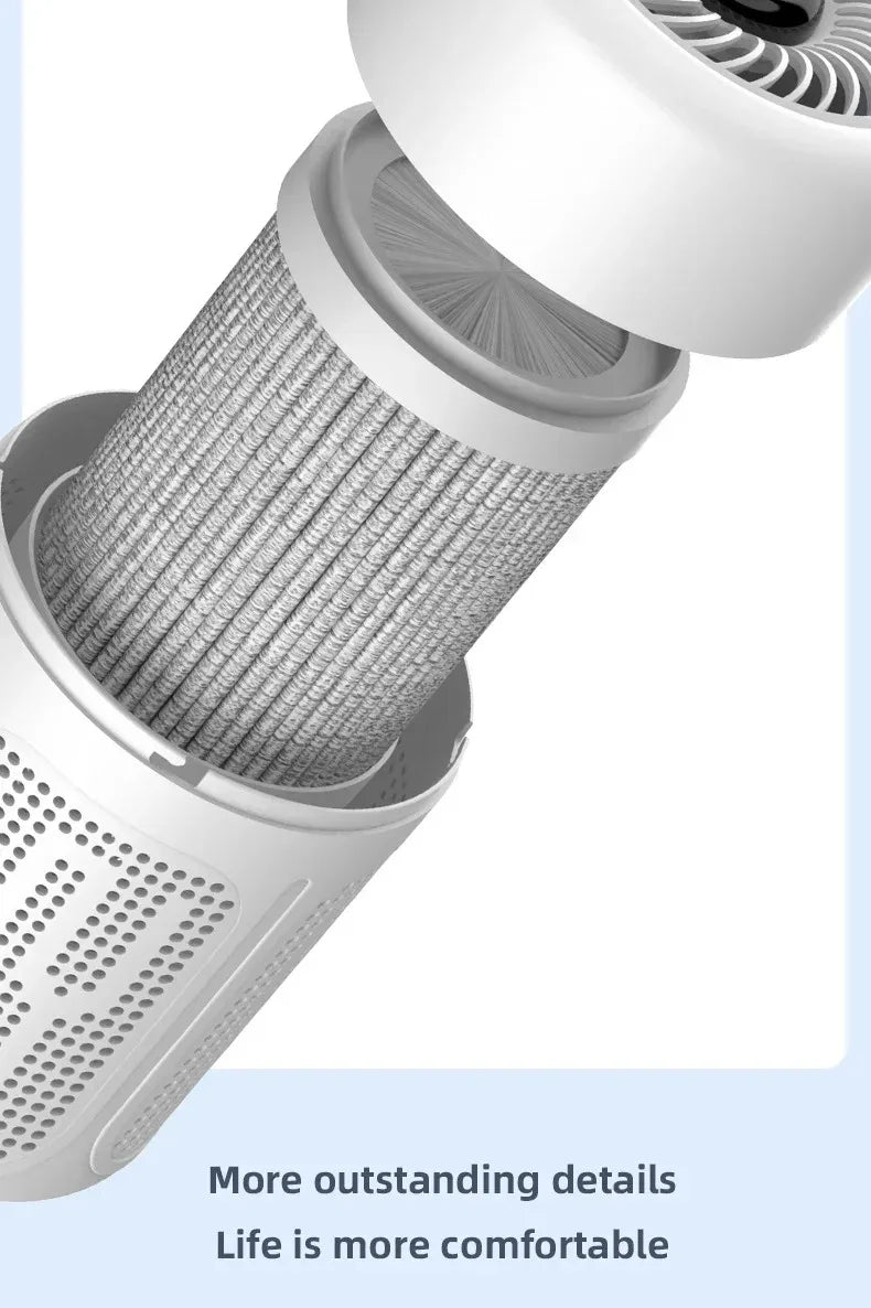 Mini Desktop Air Purifier Portable Air Cleaner HEPA Filter Freshener Odor Remover Compact Air Quality Improvement Devic