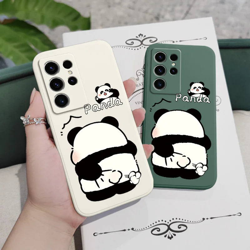 Tickle Panda Phone Case For Samsung Galaxy S25 S24 S23 S22 S21 S20 S10 S10E Ultra Plus FE Note 20 Ultra 10 Plus Cover