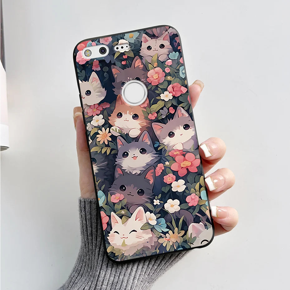 For Google Pixel XL Phone Case Cute Cartoon Soft Silicone Protect Cover Coque For Google Pixel 1 XL Pixel1 1XL Bumper Case Funda