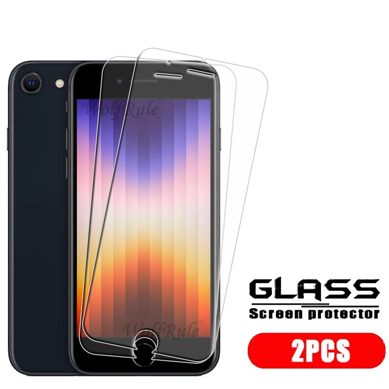 1/2/3/4Pcs For iPhone SE 2022 Glass iPhone SE 2022 2020 7 8 Plus Tempered Glass Transparent Clear 9H Screen Protector iPhone SE