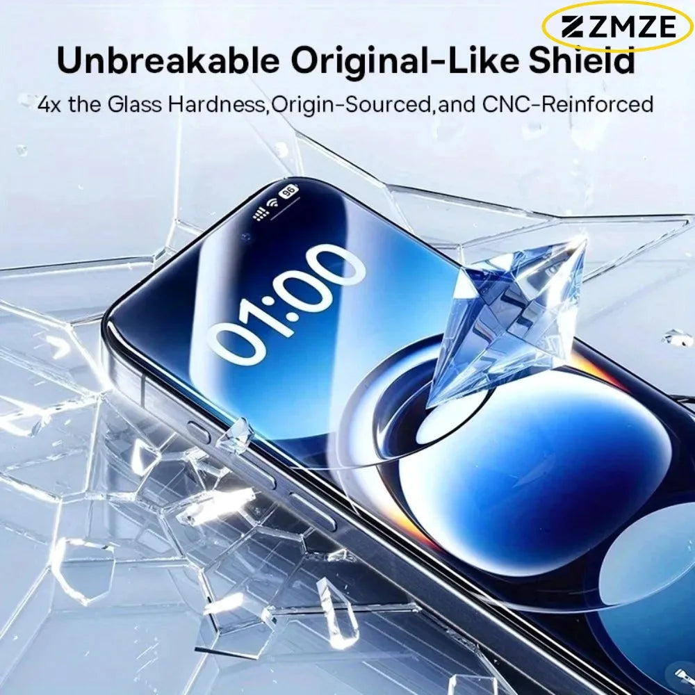 Full Cover Screen Protector for IPhone 17 16 15 14 Pro Max Air 17 15 14 16Plus 13 12 11 Pro XS XR HD Anti-Scratch Tempered Glass