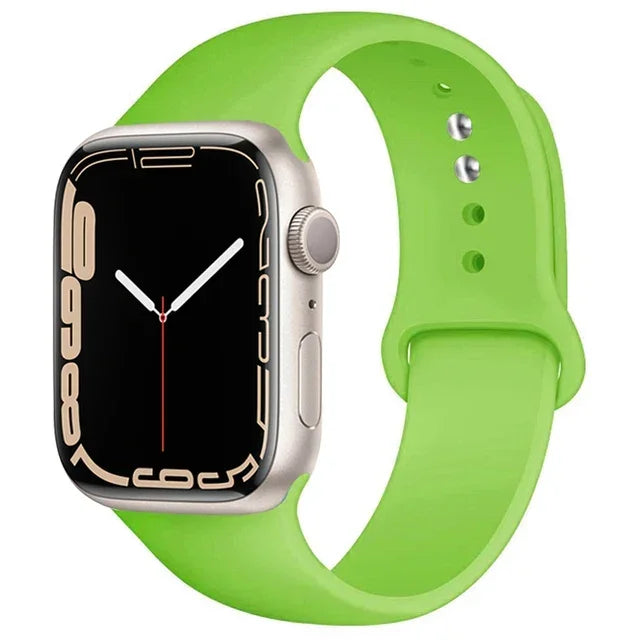 Silicone Sport Strap For Apple Watch Series11 10 9 8 7 6 5 SE Ultra3 Bracelet For Apple Watch 44mm 45mm 49mm 46mm 38/40/41/42 mm