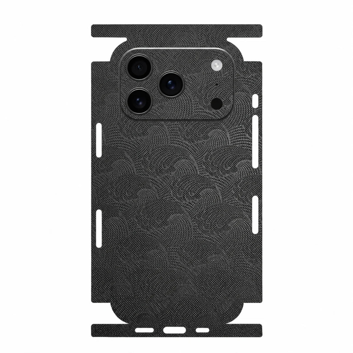 Faux Leather Full Wrap Skin for iPhone 17 16 15 14 13 Pro Max Full Coverage Back Film Anti Scratch Protective Sticker