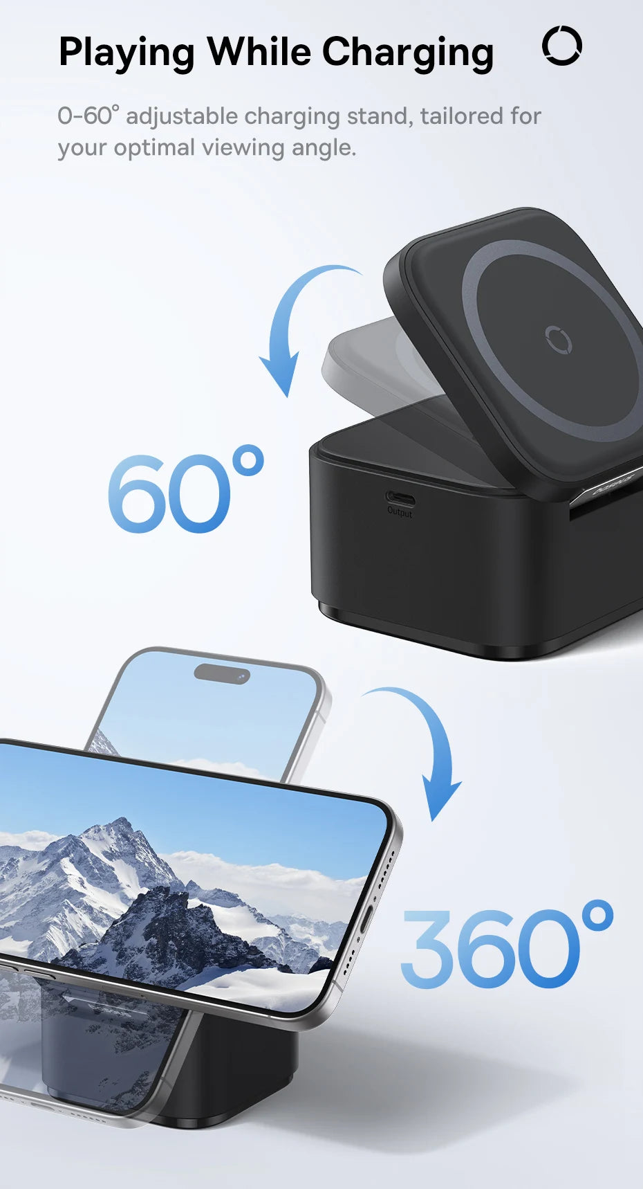 Baseus 3 in 1 Magnetic Wireless Charger Stand 15W Fast Wireless Charging 25W Desktop Dock Station For iPhone16 15 14 13 Airpod
