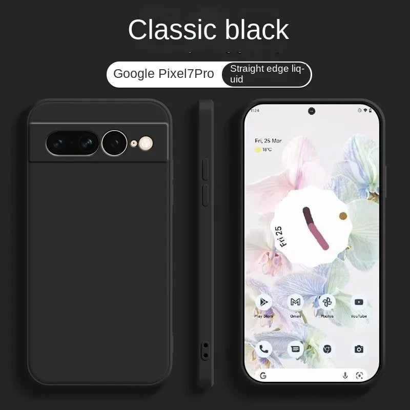 For Google Pixel 8A Case Pixel 10 Pro 7A 9 Cover Liquid Silicone TPU Soft Solid Color For Google Pixel 8 Shockproof Back Cases