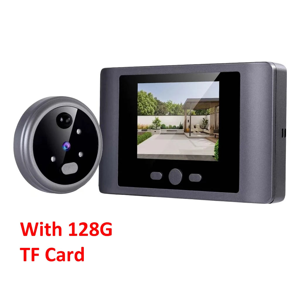 2.8' LCD Screen IR Night Vision PIR Motion Detection Digital Electronic Viewer Bell Door Peephole HD Camera Photo Video Recordin