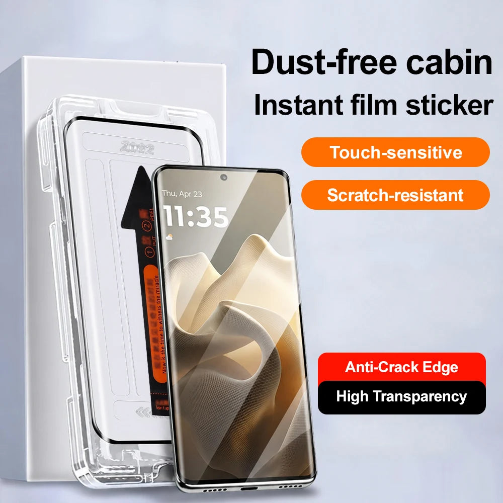 3-1Pcs Dust Free Easy Installation Screen Protector For Motorola Edge 60 Fusion 60 Pro Edge 70 Edge 50 Neo Ultra Signature Glass