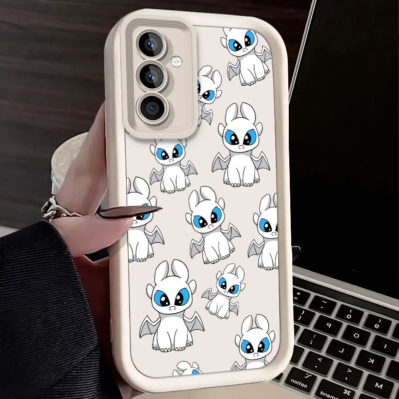 T-Toothless Case for Samsung Galaxy S25 Ultra Plus S24 S23 S22 S21 S20 FE A73 A72 A71 A56 A55 A54 5G A52 A52S A51 4G Soft Cover
