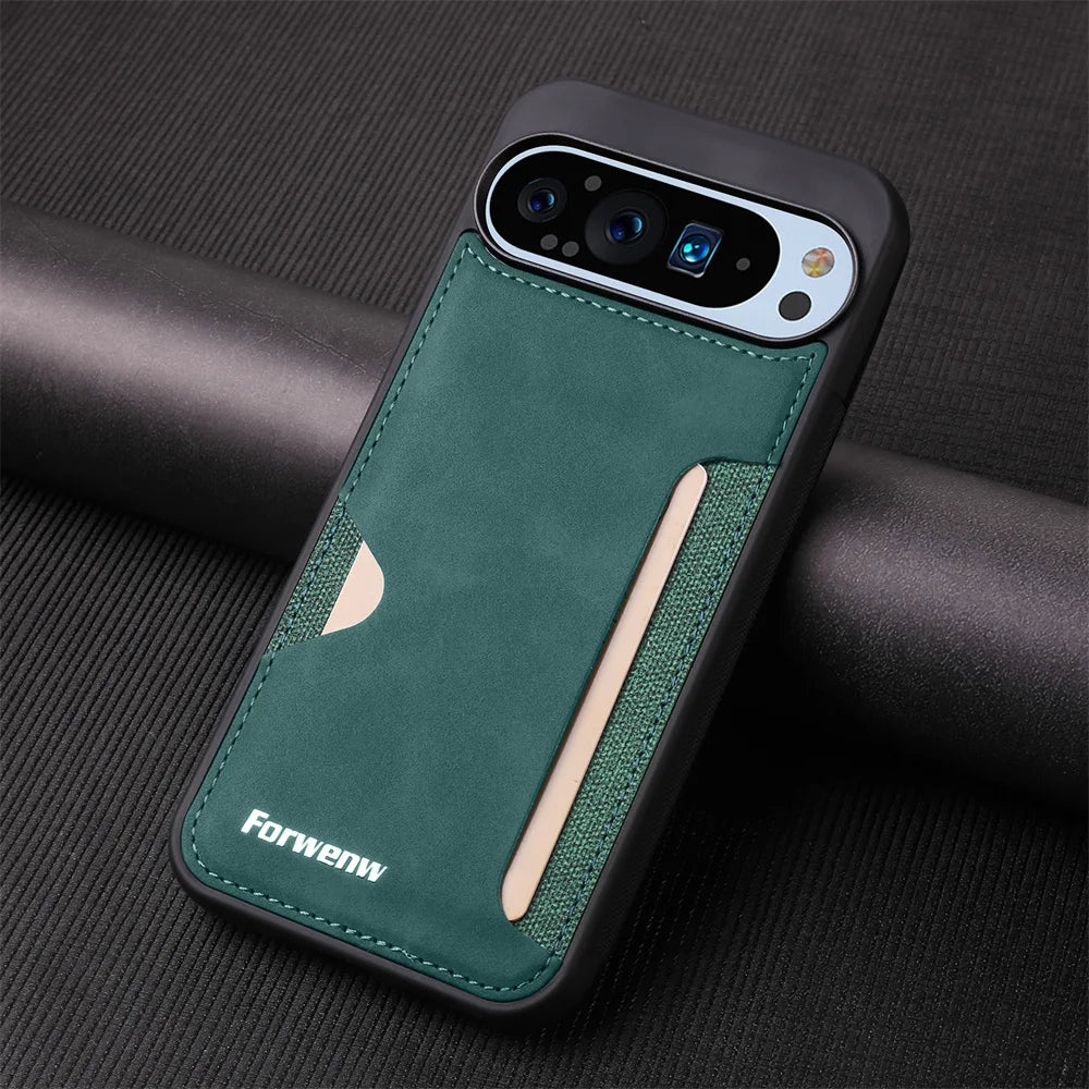 Phone Case for Google Pixel 10 Pro XL Phone Case Retro Leather Card Holder Wallet Cover for Google Pixel 10 Pro 9A 9 Pro XL