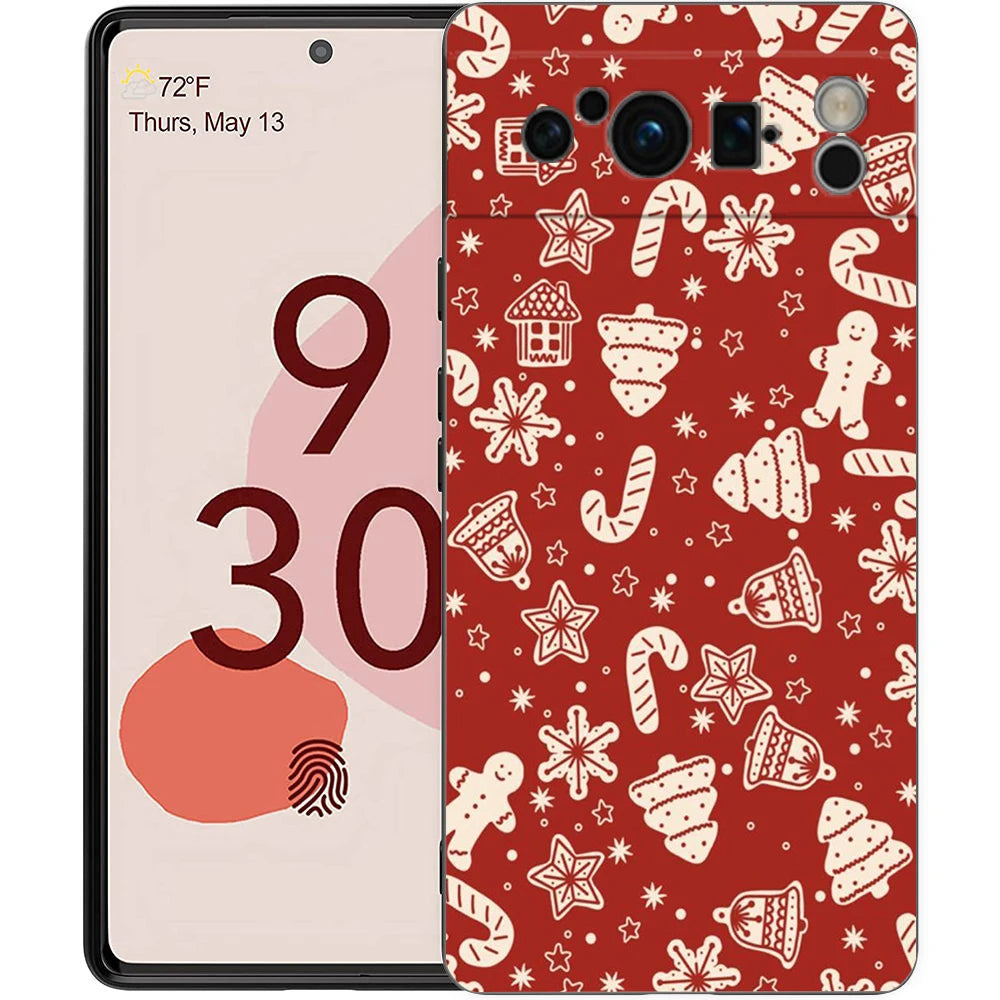 For Google Pixel 10 Pro Phone Case Pixel 9 Pro XL TPU Case Pixel 8 Pro 9A 8A 7A 7 6A 6 Pro Soft Cover Cartoon Christmas