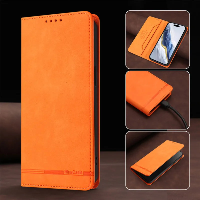 Leather Retro Anti-theft Wallet Flip Case For Motorola MOTO G Stylus Power Play 2025 2024 2023 2022 5G 4G Magnetic Phone Cover