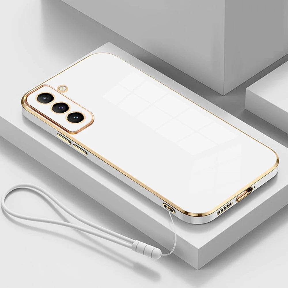 For Samsung Galaxy S23 S22 S21 S20 S22 + 23 S21 Ultra S10 Plus S20 FE S22Ultra S23Ultra S21FE Case Luxury Phone Cover 6D Plating