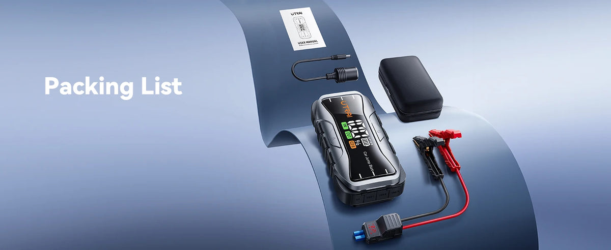 UTRAI  27000mAh Car Jump Starter Power Bank 6000A Car Booster Auto Emergency Starting Device Jump Start for Petrol Diesel