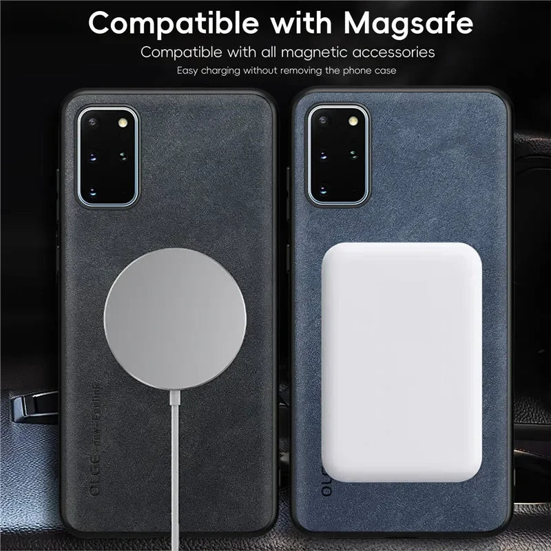 Magnetic Retro Leather Case For Samsung Galaxy S20 Plus Ultra S20Plus S20Ultra Wireless Charging Phone Case Cover