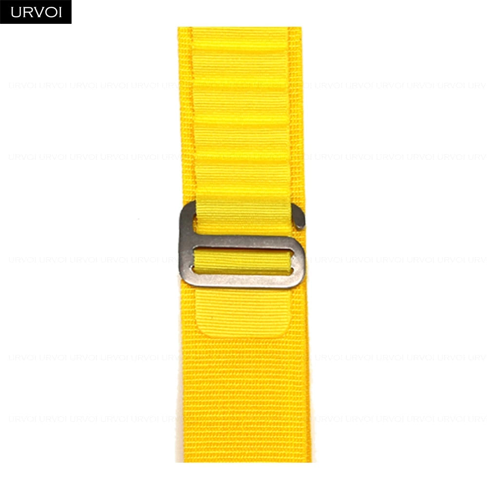 URVOI Alpine Loop for Apple Watch Ultra 4 3 2 Band Series 12 11 10 SE Black G-Hook Closure Woven Strap Polyester for iWatch 49mm