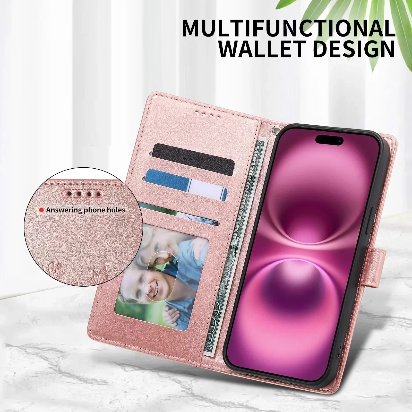 Luxury Flip Leather Case for iPhone 17 Air 16 15 14 13 12 11 Pro Max 16E X XR Plus SE3 Wallet Card Slot Phone Purse Cover Coque