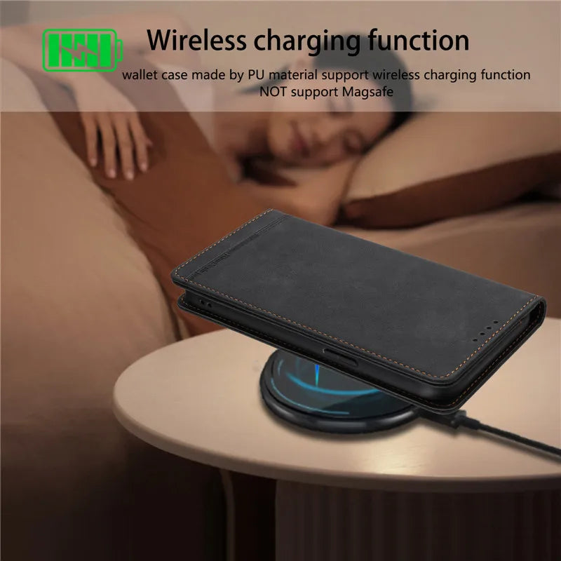 Leather Retro Anti-theft Wallet Flip Case For Motorola MOTO G Stylus Power Play 2025 2024 2023 2022 5G 4G Magnetic Phone Cover