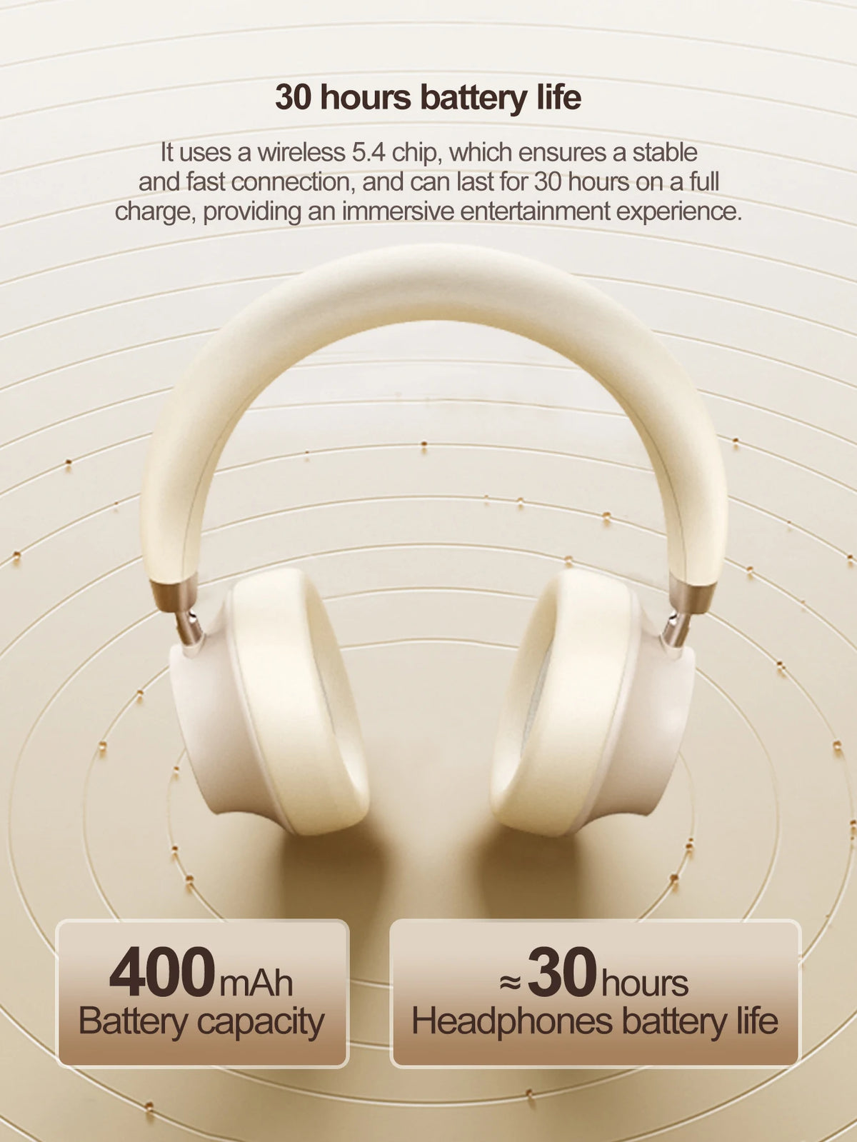 Lenovo TB300 Bluetooth 5.4 Over Ear Headset Noise Reduction Mic 190g Light Soft Earpads 400mAh Battery 3.5mm Wired Headphones