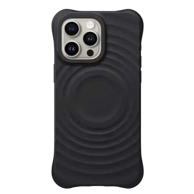 New Liquid Silicone Ripples Magnetic For MagSafe Phone case for iPhone 17 Air 16 15 14 13 Plus 17Pro Max Corrugated Soft Cover