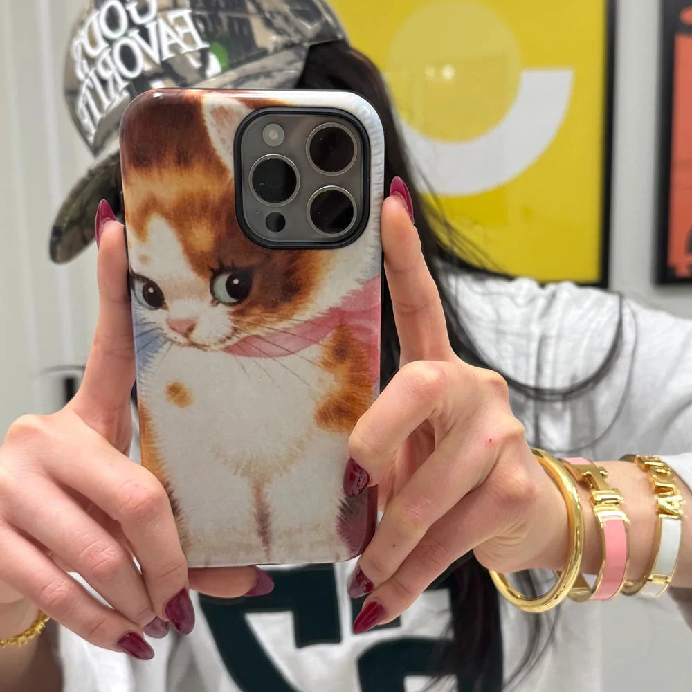 Clmj DON'T LOOK! Phone Case for iPhone 17 16e 16 15 14 13 12 11 XS XR XSMAX Air Pro Max Plus Luxury Double-layer Back Cover Swag