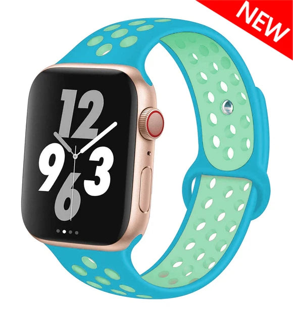 Sport Strap For Apple Watch band 44mm 40mm 49mm 45mm 41mm 42mm Breathable bracelet correa iWatch Series Ultra 4 12 11 10 9 8 SE