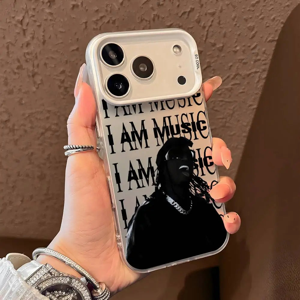 P-playboi Carti I AM MUSIC Phone Case For IPhone 17 16 15 14 13 12 11 Pro Max Air Multicolor Matte Laser Metallic Aurora Funda