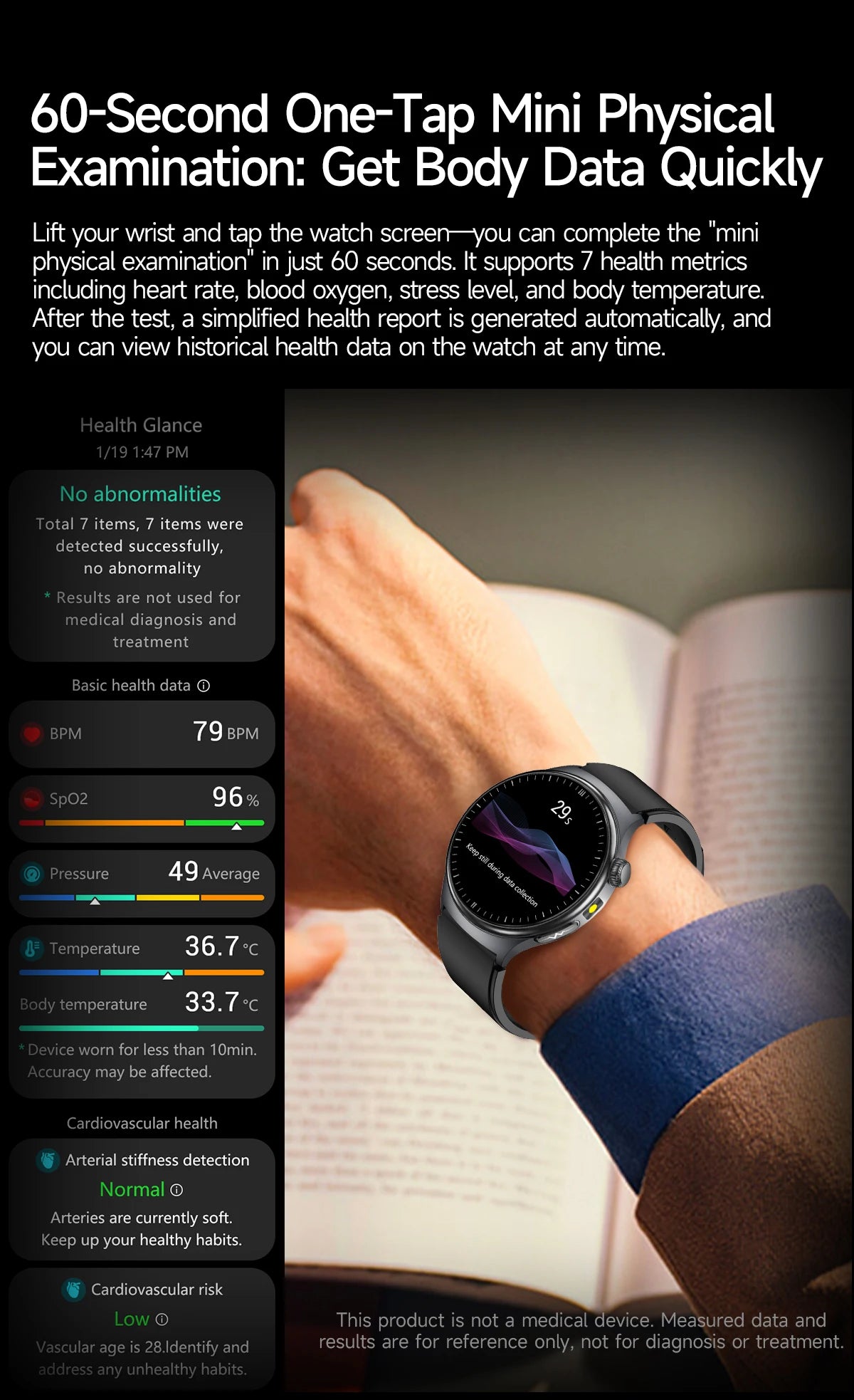 2026 New Accurate Diagnosis Smart Watch Body Fat ECG Blood oxygen BP Health Sport HD AMOLED Screen call Smart watch Men women