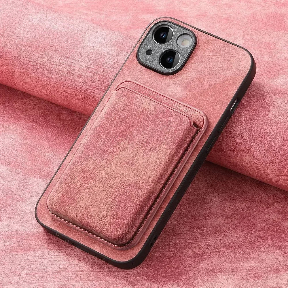 Vintage Leather Case with Detachable Magnetic Wallet Card Holder For iPhone 11 12 13 14 15 16 17 Pro Max Plus Protective Cover