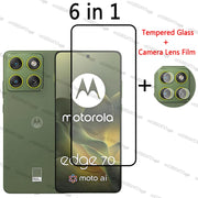 Full Cover Tempered Glass For Motorola Edge 70 Screen Protector Camera Lens Film For Moto Edge 70 Glass For Moto Edge 70 Glass