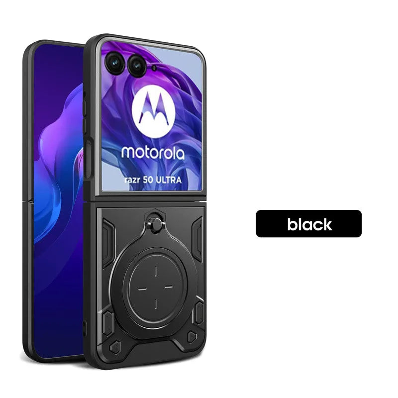 Heavy Duty Protective Magnetic Cover For Motorola Moto Razr 70 60 50 40 Ultra Razr+ 2026 2025 2024 Case With Ring Holder Stand