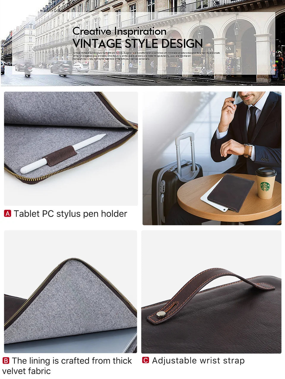 Genuine Leather Case for iPad Pro 13 12.9 11 A16 iPad Air 5 Air 4 iPad 8th 9th 10th Gen Tablet Cover for Samsung Huawei Xiaomi