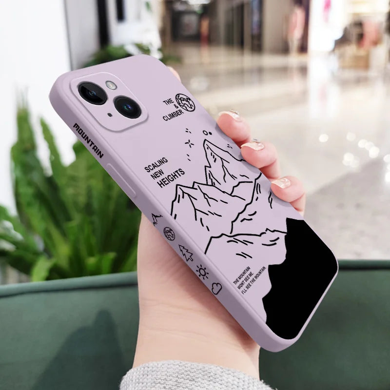 Climb Mountains Phone Case For iPhone  17 Air 16E 16 15 14 13 12 11 X XR XS   Plus Pro Max Mini Silicone Cover