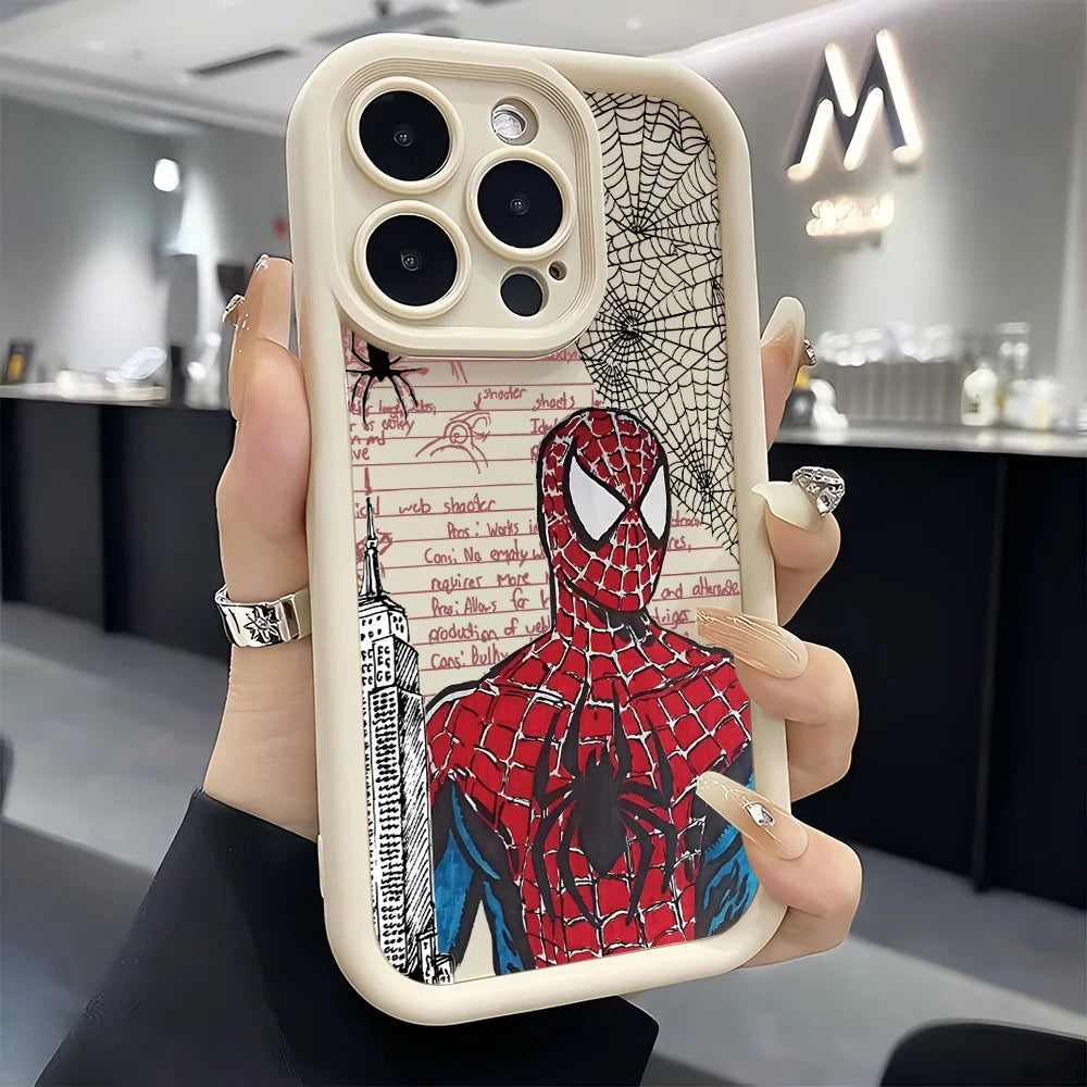 HOT Anime Spiders Mans Phone Case for Samsung S26 S25 S24 S23 S22 S21 S20 F06 M16 Note 20 FE Plus Ultra 4G 5G Soft Silicone TPU