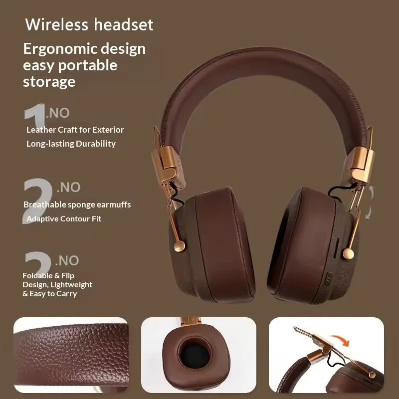 2026 NEW M11 Foldable Wireless Bluetooth Headsets Headset Gamer Choice Retro Over Ear Headphones DJ Stereo Sounds Bluetooth