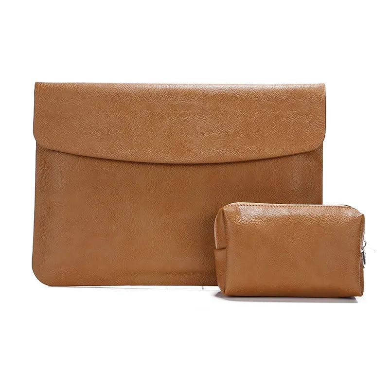 Computer Sleeve Case for ( MacBook Mac Book iPad ) Air M1 M2 13 14 15 6 16 Pro 12 9 11 Inch Cover Bag Pouch Briefcase Leather