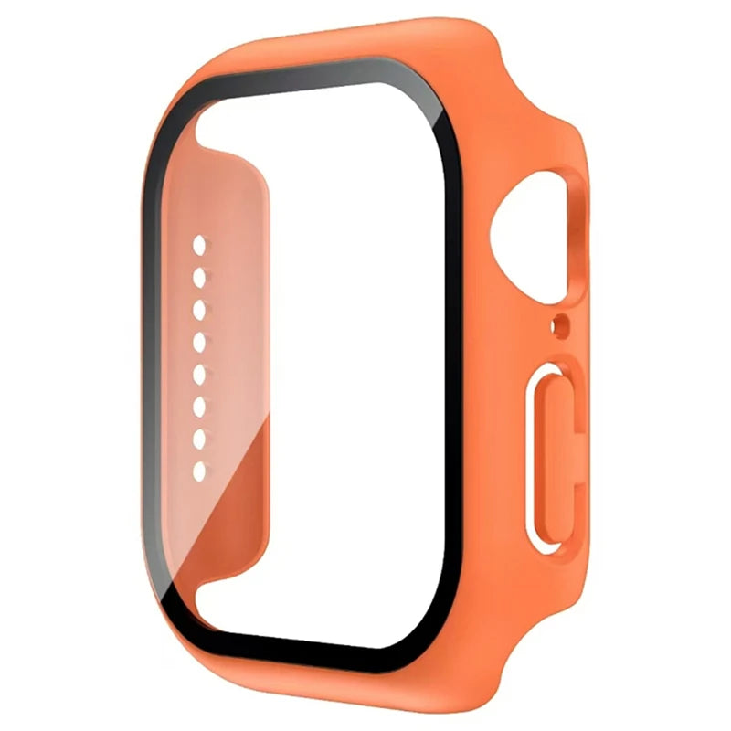 Glass+Cover For Apple Watch case 44mm 40mm 38 42 49mm 41mm 45mm 46mm Accessorie Screen Protector iWatch 11 10 9 8 7 6 SE 5 Ultra