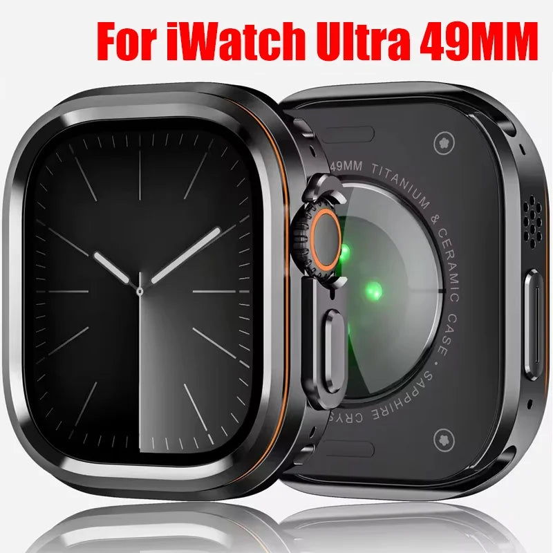 Luxury Titanium Case For Apple Watch 49mm Metal Alloy Armor Drop Resistant Protector Cover Hard Bumper For iWatch Ultra 1 2 3