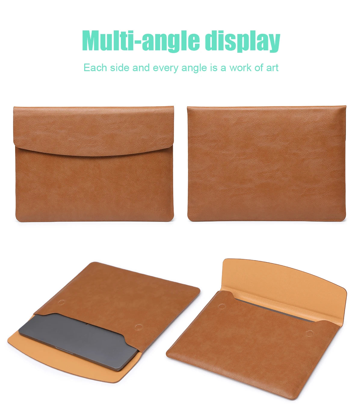 Computer Sleeve Case for ( MacBook Mac Book iPad ) Air M1 M2 13 14 15 6 16 Pro 12 9 11 Inch Cover Bag Pouch Briefcase Leather