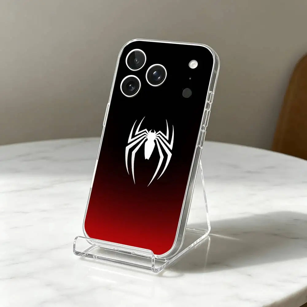 Classic-S-Spider-Man-S Phone Case For IPhone 17 16 15 14 Plus 13 12 11 Pro Max Phone Back Cover Transparent Shockproof Cover