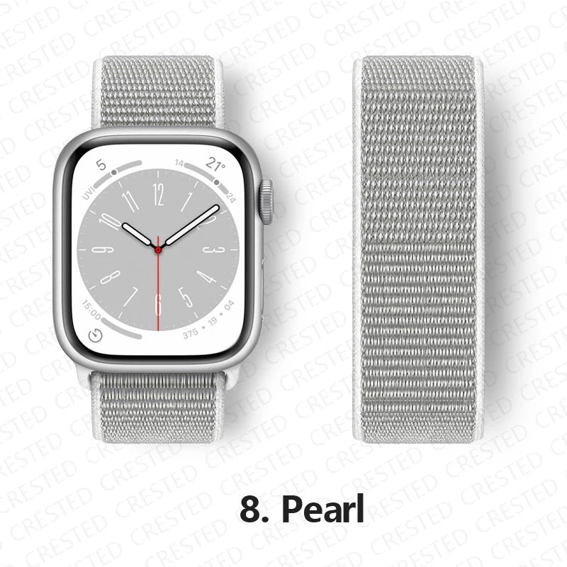Nylon loop Correa For Apple Watch Bands 45mm 44mm 46mm 40mm 49mm 41mm 42mm Bracelet iWatch Series 12 11 Se 7 8 9 10 ultra 3 4