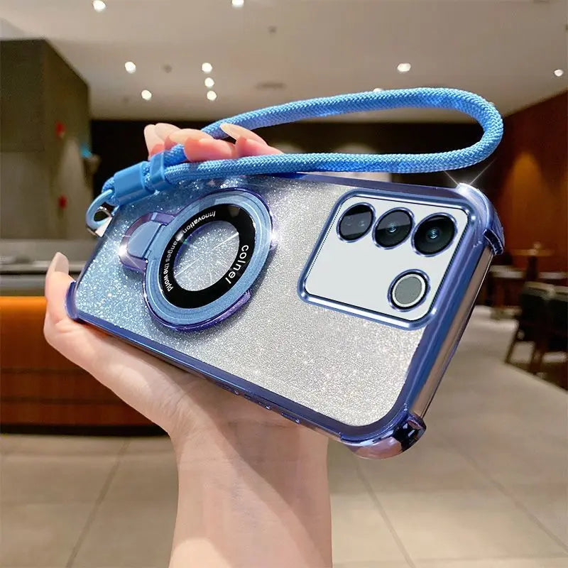 Strap Lanyard Magnetic Phone Holder Case For Samsung Galaxy S26 S25 edge S24 S23 S22 S21 S20 FE Ultra Plus Shockproof Cover