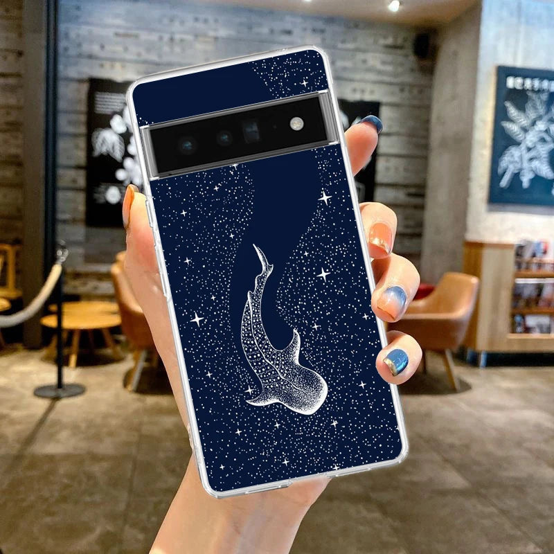 Killer Whale Orca Phone Case For Google Pixel 9 8 7 6 8A 7A 6A 5 4 5A 4A 3A Pro XL soft Clear Shell TPU Transparent Cover