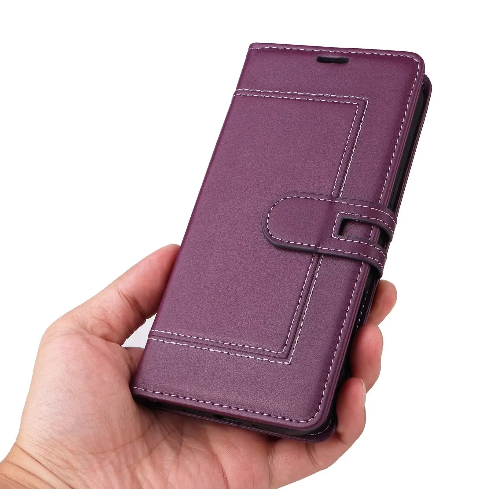 Business Leather Flip Phone Case for iPhone 17 Pro Max Air 16E 16 15 14 13 12 11 Pro XS XR Max Plus SE Card Wallet Pocket Cover