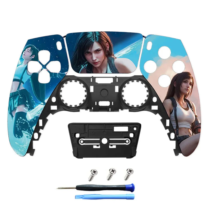Redesigned and Replaced Front Shell Touchpad Compatible with PS5 Controller BDM-010, 020, 030, 040, 050 - Final Fantasy Pattern