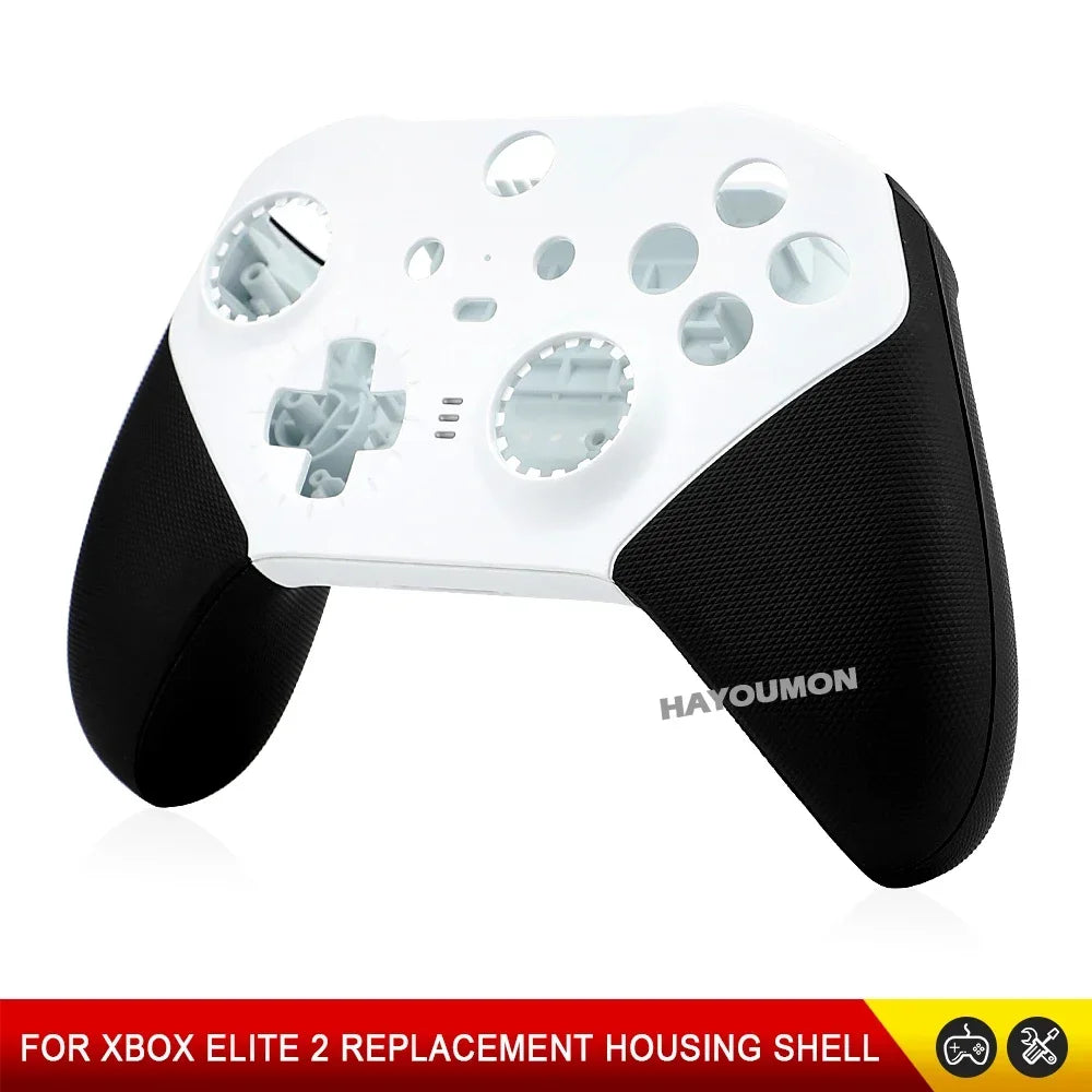 Front Back Full Housing Shell Faceplate Cover Replacement for Xbox Elite Series 2 Controller Shell Case Cover Black White