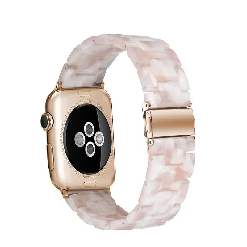 Resin Strap for Apple Watch Band 44mm 40mm 45mm 49mm 38mm 42mm 41mm Fashion Wrist Band for IWatch Series 8 7 6 5 4 3 2 1 Ultra